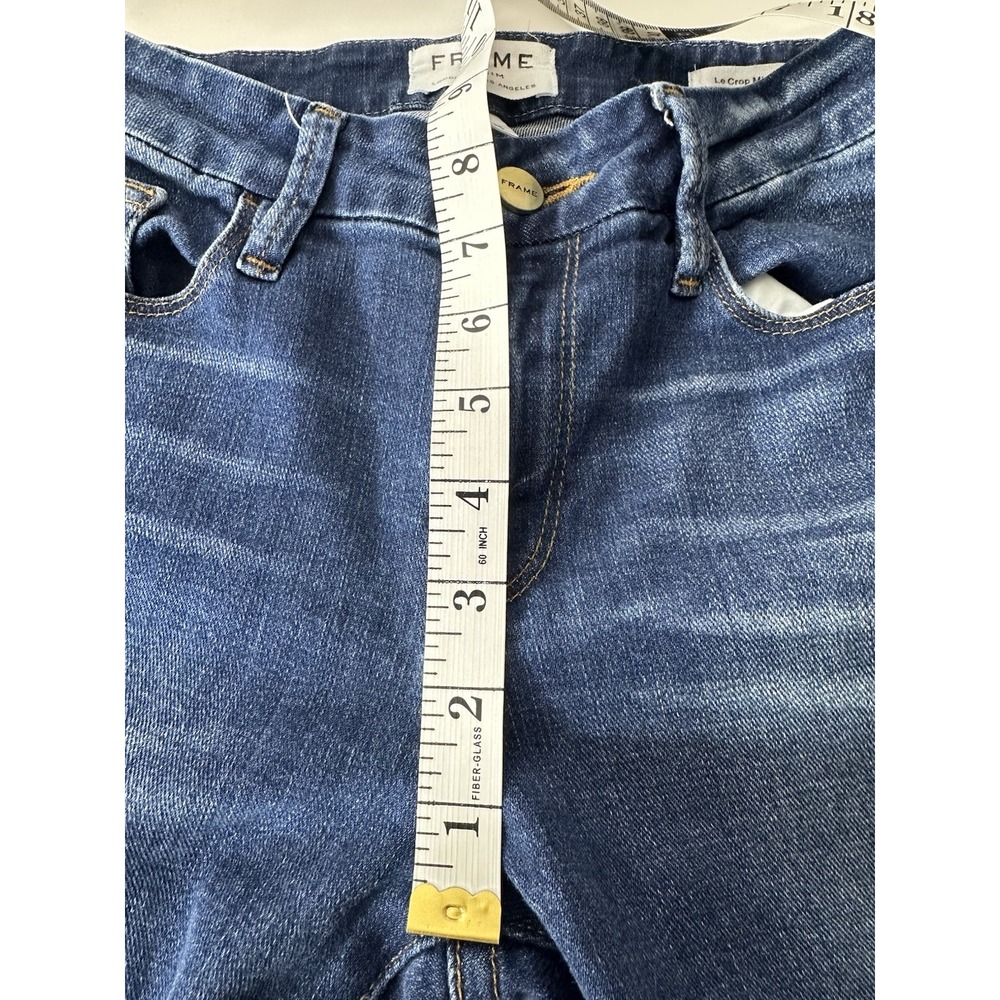 Frame Le Crop Mini Boot Atlas Jeans Women's Size 25 Blue Stretch Designer - Picture 10 of 12